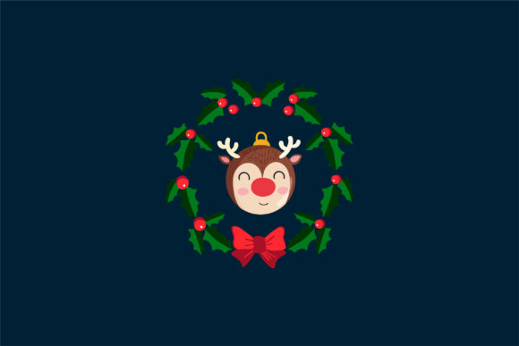 Christmas Badges Wreath Graphics & Illustrations Review