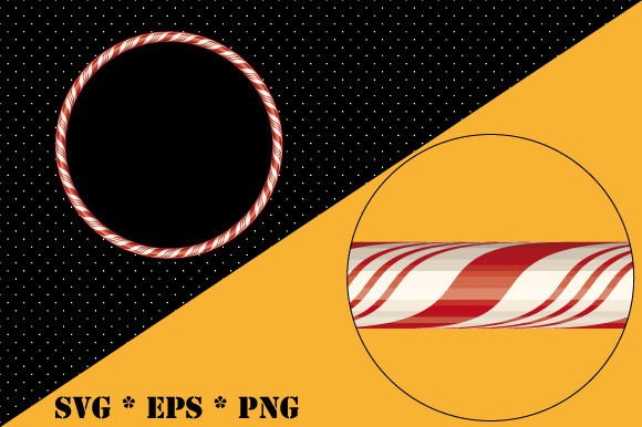 Christmas Candy Cane Frame: Graphics & Illustrations Review