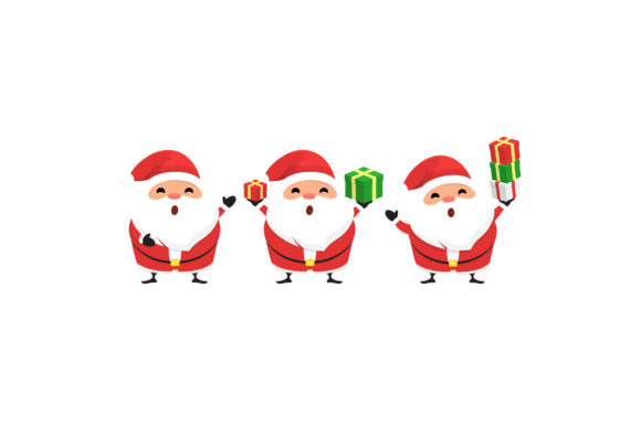 Christmas Character Santa Vectors Set: Graphics Review