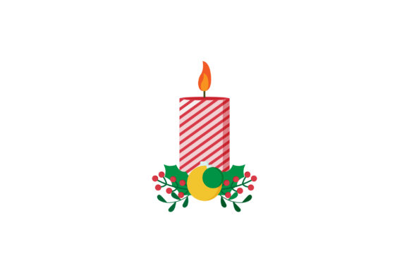 Christmas Day Decoration with Candles Graphics Review