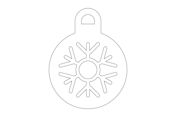 Christmas Outline Bell SVG Illustration for Graphics