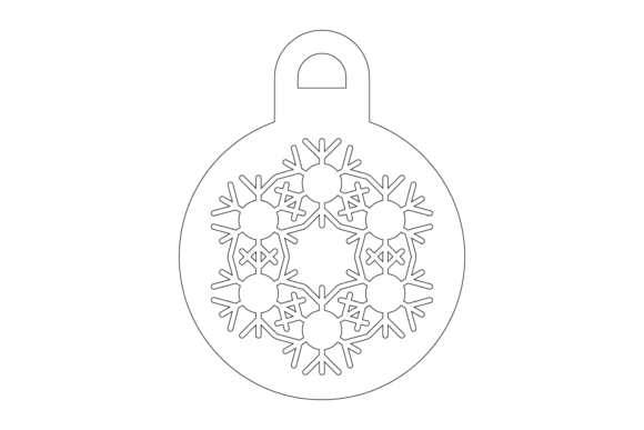 Christmas Outline Bulb SVG Graphics & Illustrations