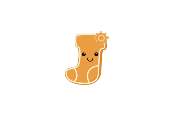 Christmas Sock Cookie Kawaii Graphics and Illustrations