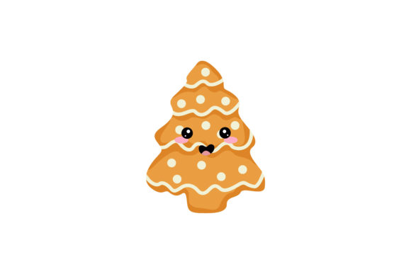Christmas Tree Cookie Kawaii Graphics & Illustrations