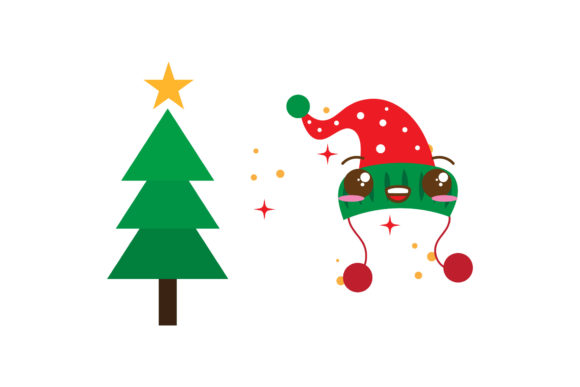 Christmas Vector Snowman Tree Graphics & Illustrations
