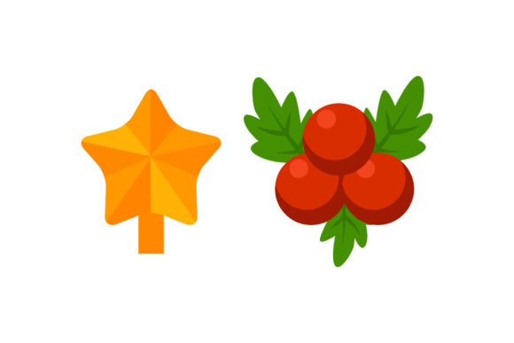 Christmas Vector Star Mistletoe Graphics & Illustrations