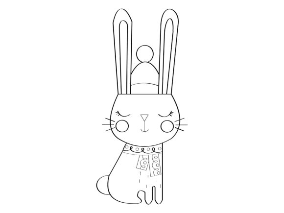 Line Art Funny Cat Picture Christmas Hat Graphics Review