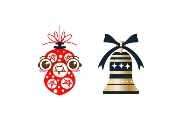Ornament Bell Christmas Vectors: Graphics & Illustrations