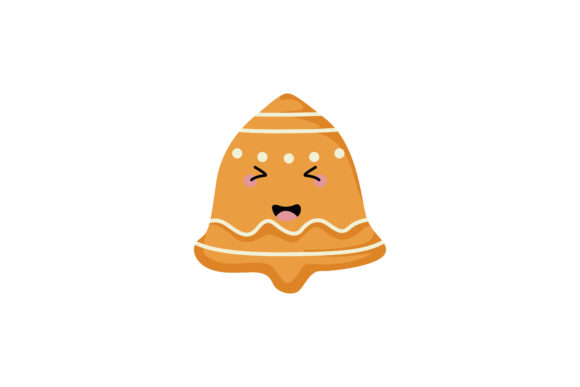 Pretty the Christmas Bell Cookie Kawaii Graphics & Illustrations