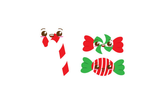 Set Candy Lollipop Christmas Graphics & Illustrations
