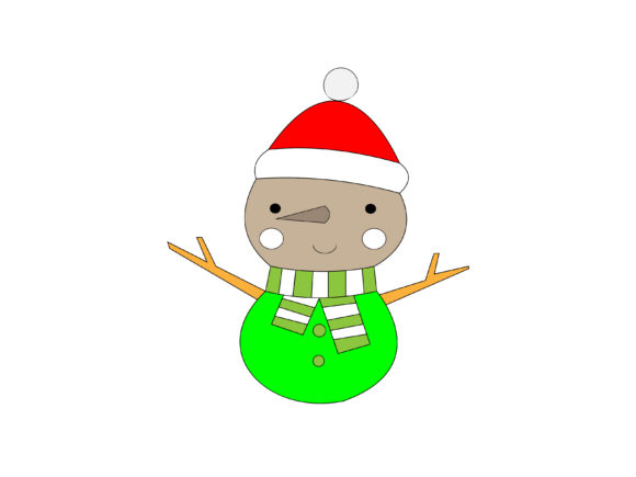 Snowman Suitable with Christmas Hats Graphics & Illustrations